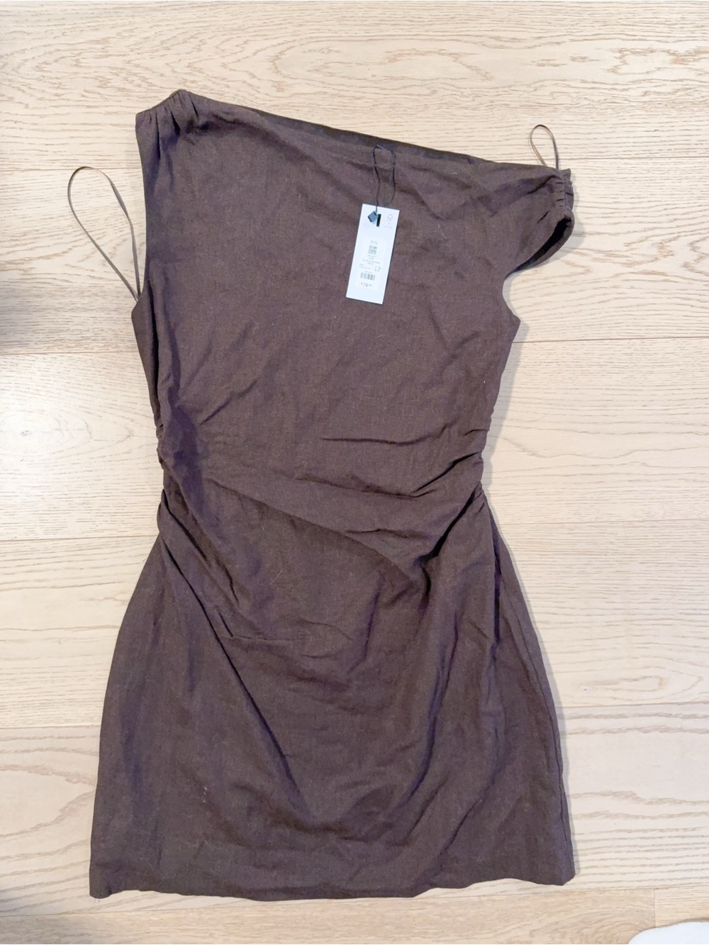 NWT 100100817 Dynamite off shoulder mini dress java S